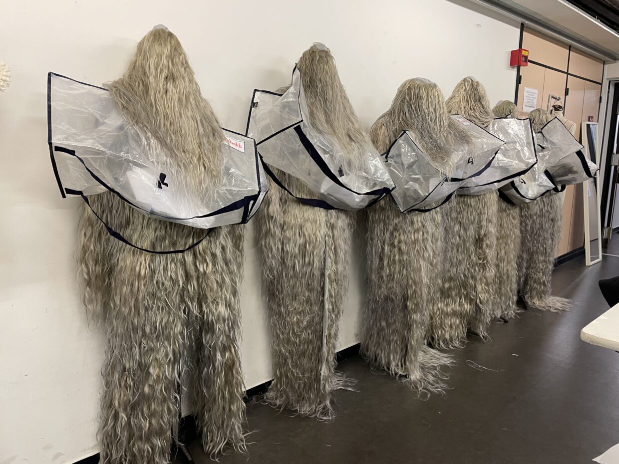 Hair costumes for Doja Cat's Coachella '24 weekend 1 performance by Charlie Le Mindu and team.