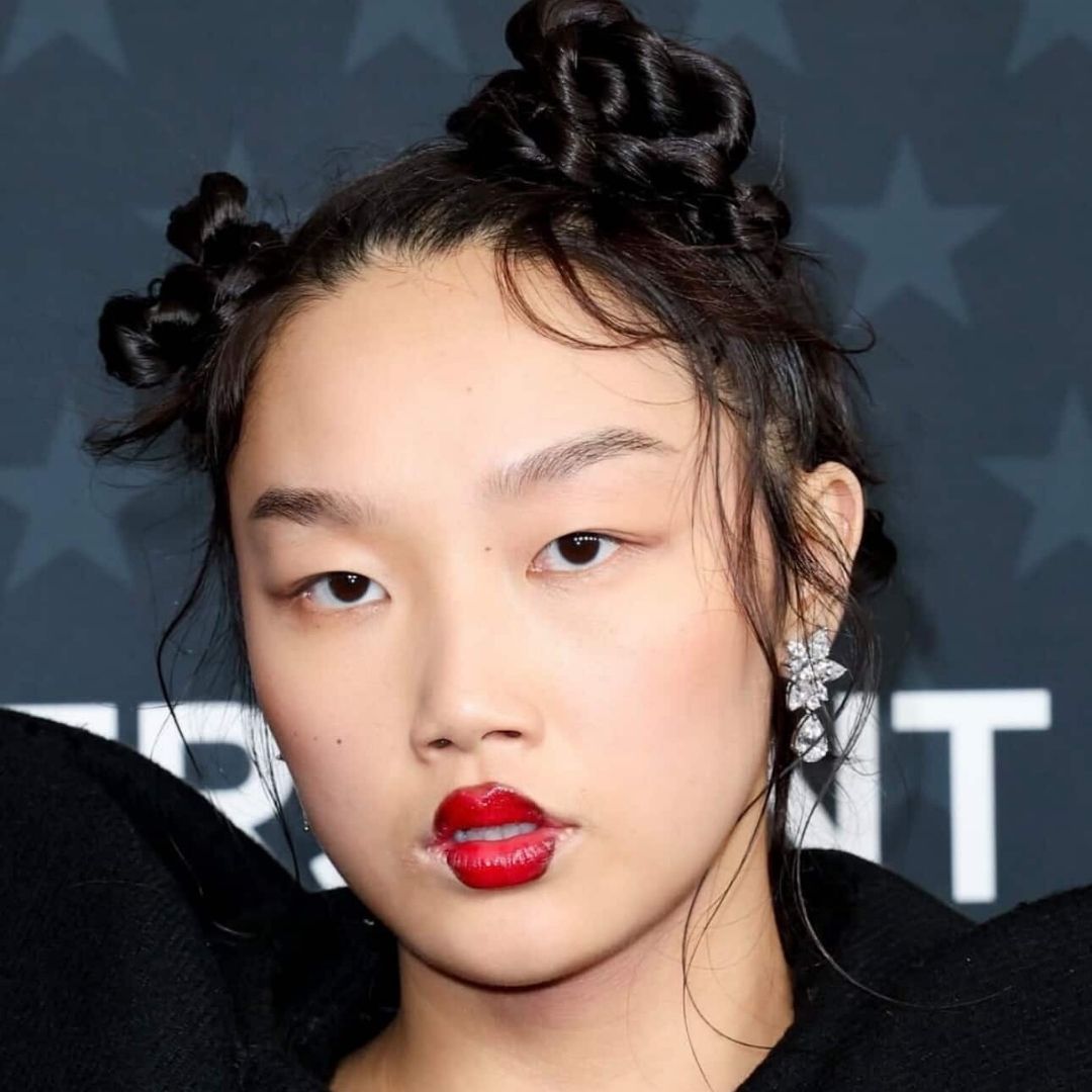 Audrey Nuna, Antoine Martinez, updo, K Pop Demon Hunters, 2026 Critics Choice awards