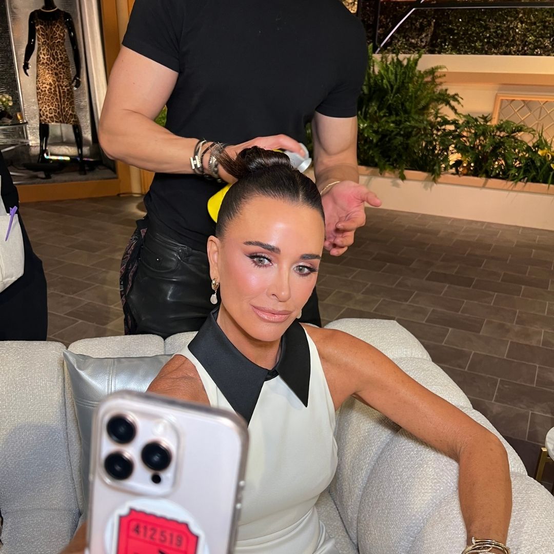 Kyle Richards, Real Housewives of Beverly Hills, Chris Russell, Hair, Sculpted Updo, RHOBH, Bravo