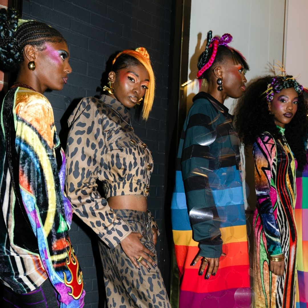 BruceGlen, SS27, Monae Everett, BTS, Backstage, Fashion, Hair, Textured Hair, Braids, Colorful hair, vivid hair, vivid braids, sculptural braids